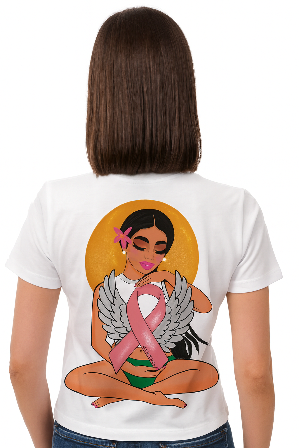 T-shirt "tu n'es pas seule dans ce combat (soleil)