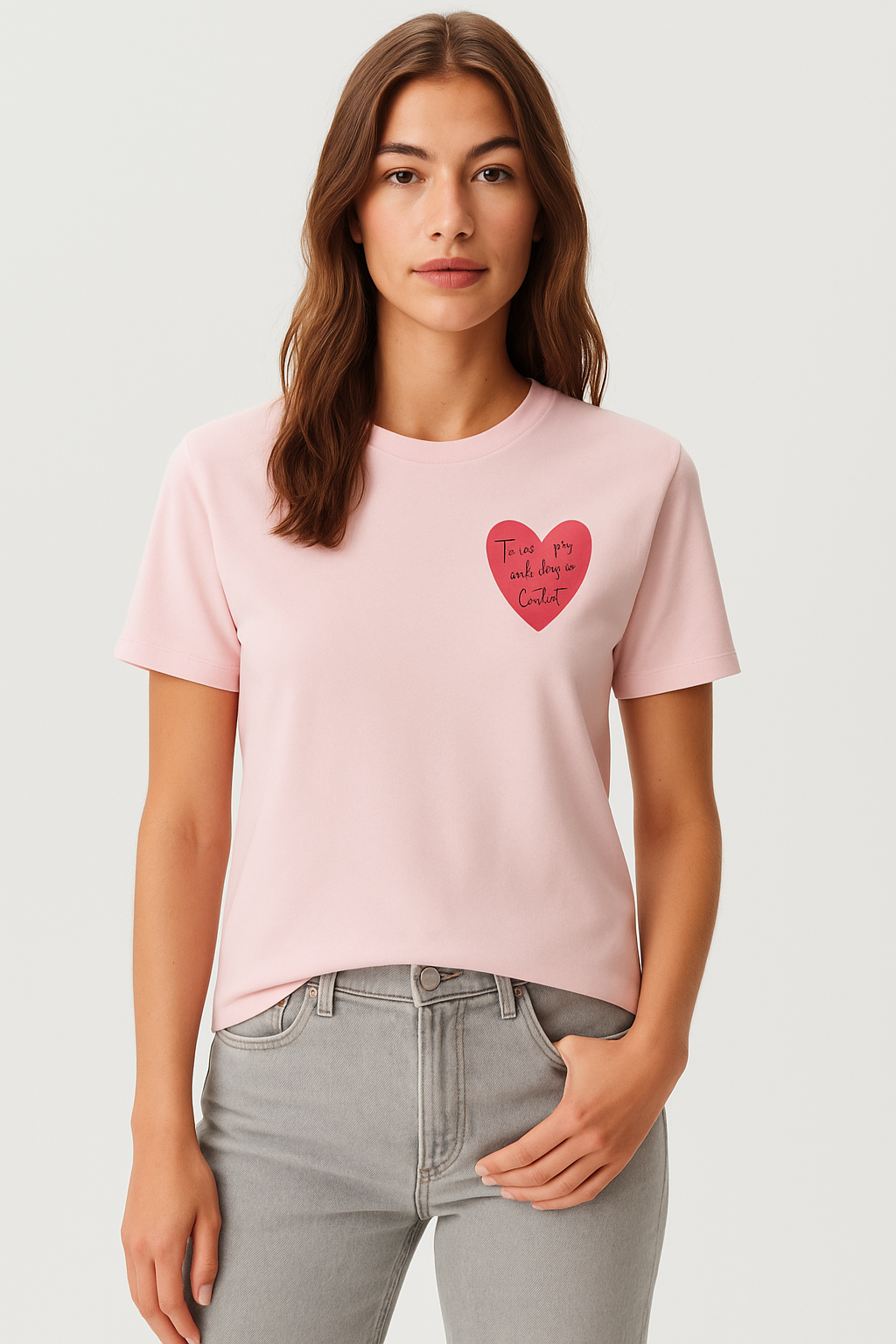 T-shirt "tu n'es pas seule dans ce combat (soleil)