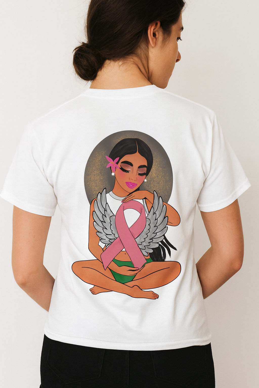 T-shirt "tu n'es pas seule dans ce combat (lune)"