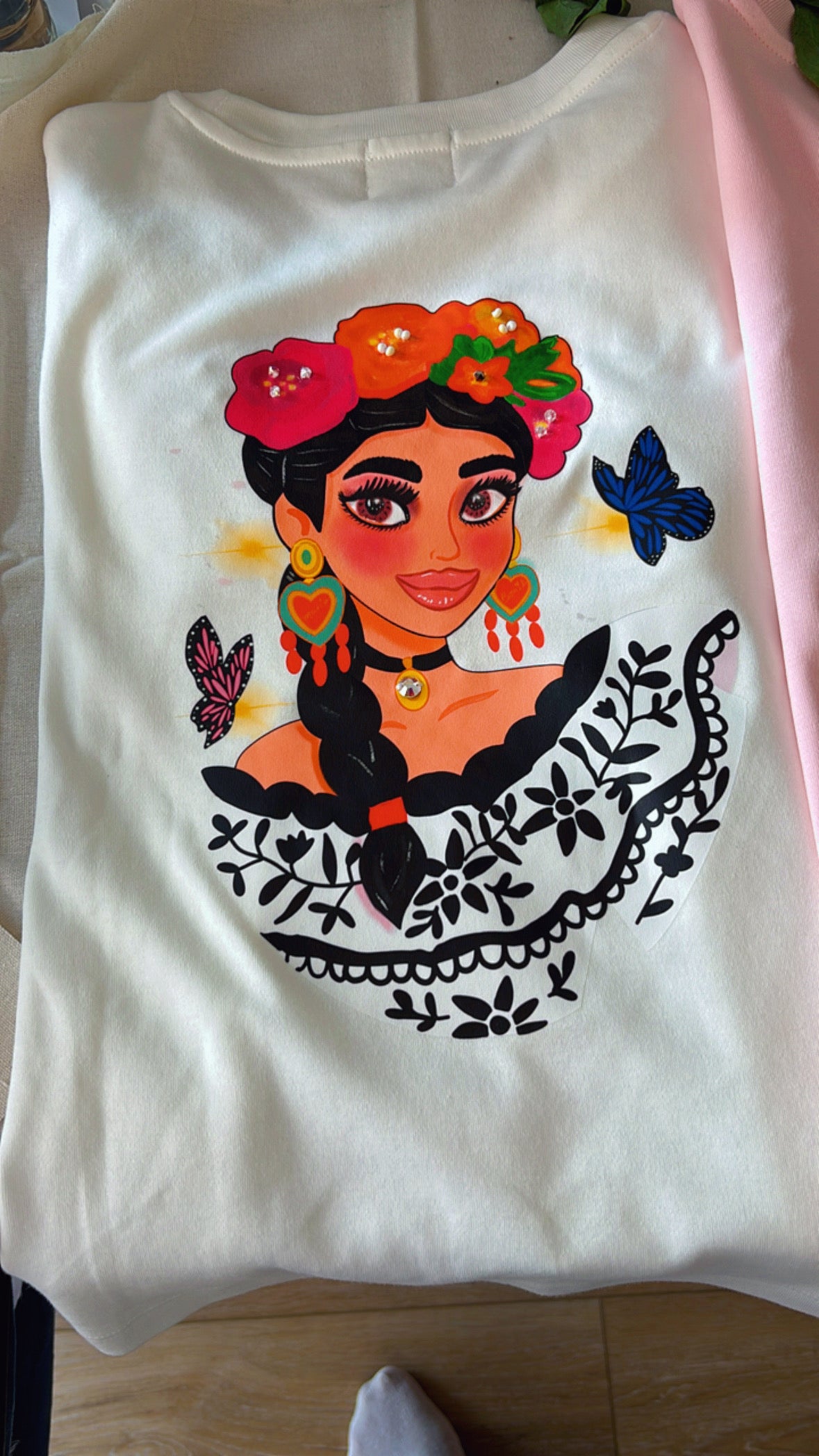 T-shirt María Charra imprimé devant et derrière sans fond sans appliques