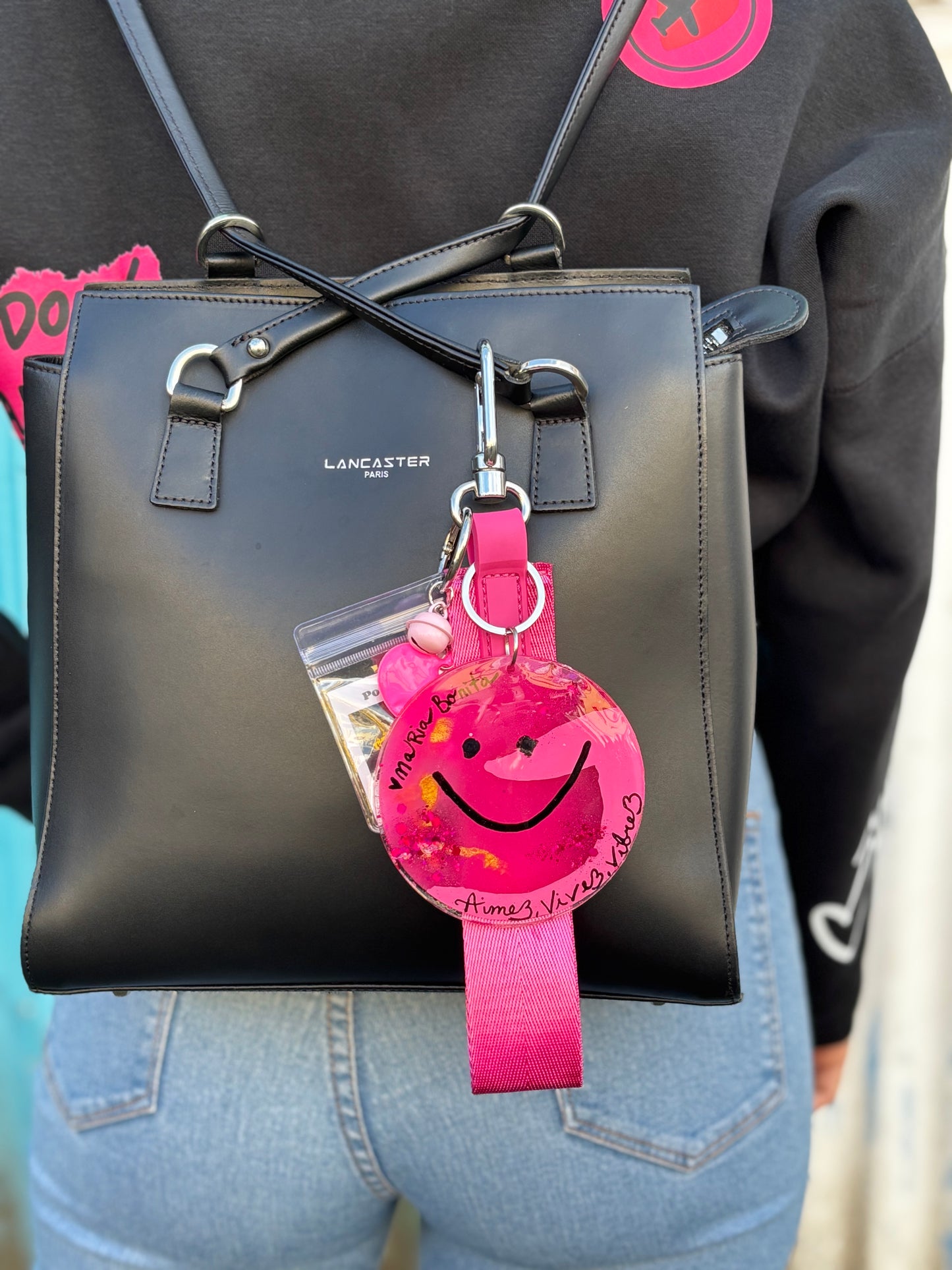 Grigri Porte clé XL "Aimez, vivez, vibrez"