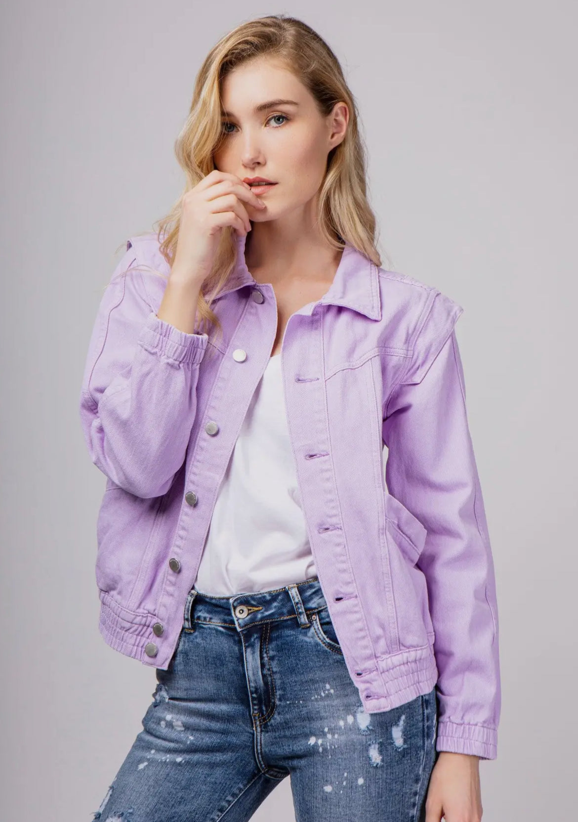 Veste en jean vintage Lila à personnaliser