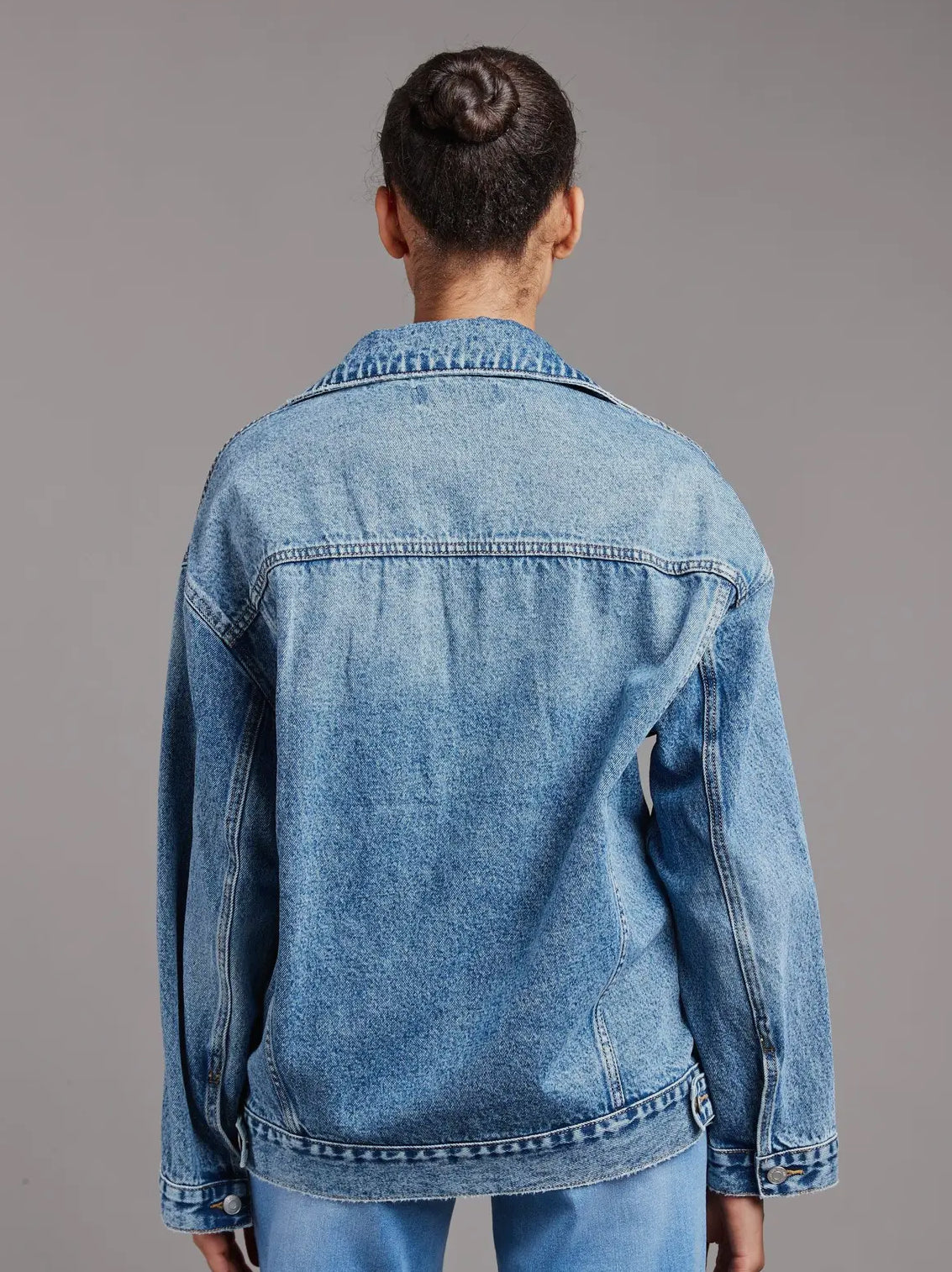 Veste en jean oversize à personnaliser