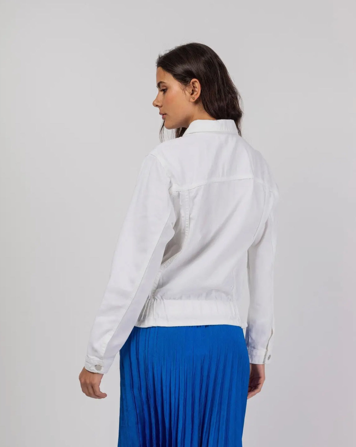 Veste en jean blanche à personnaliser