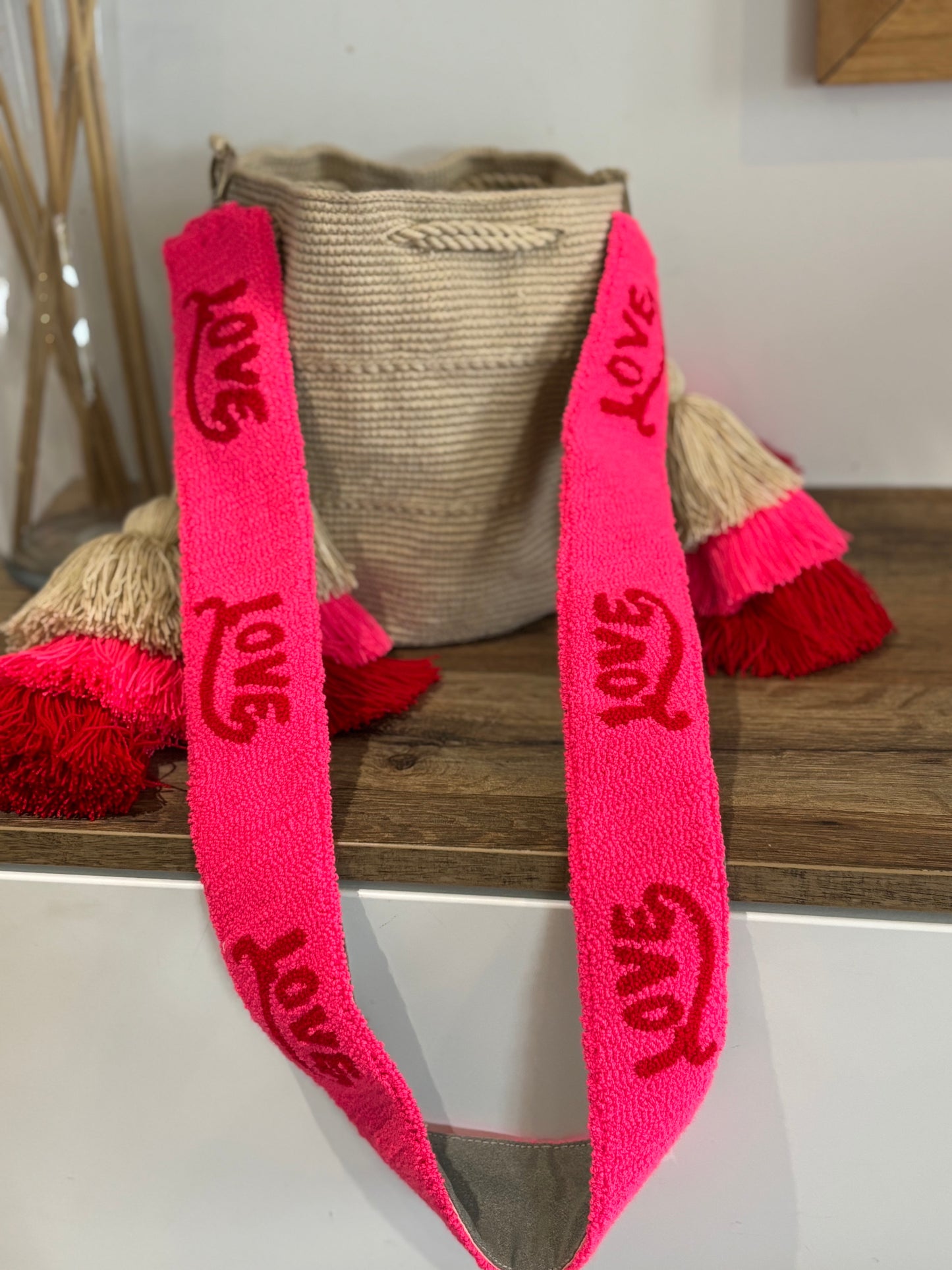 Sac seau Wayuu à un fil modèle Love