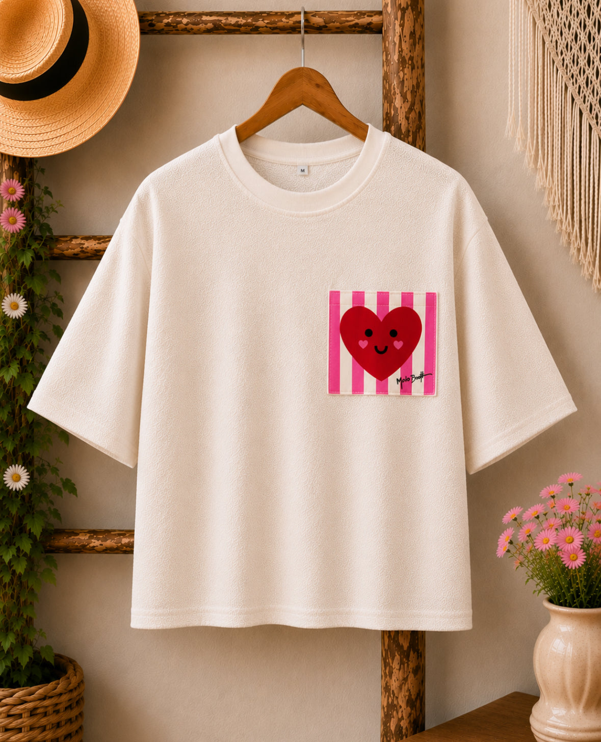 T-shirt oversize éponge "Mucho amor"
