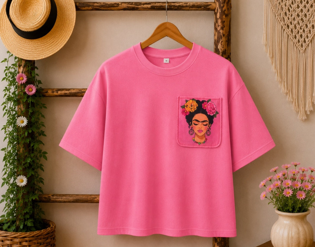 T-shirt oversize éponge "Frida lovers"