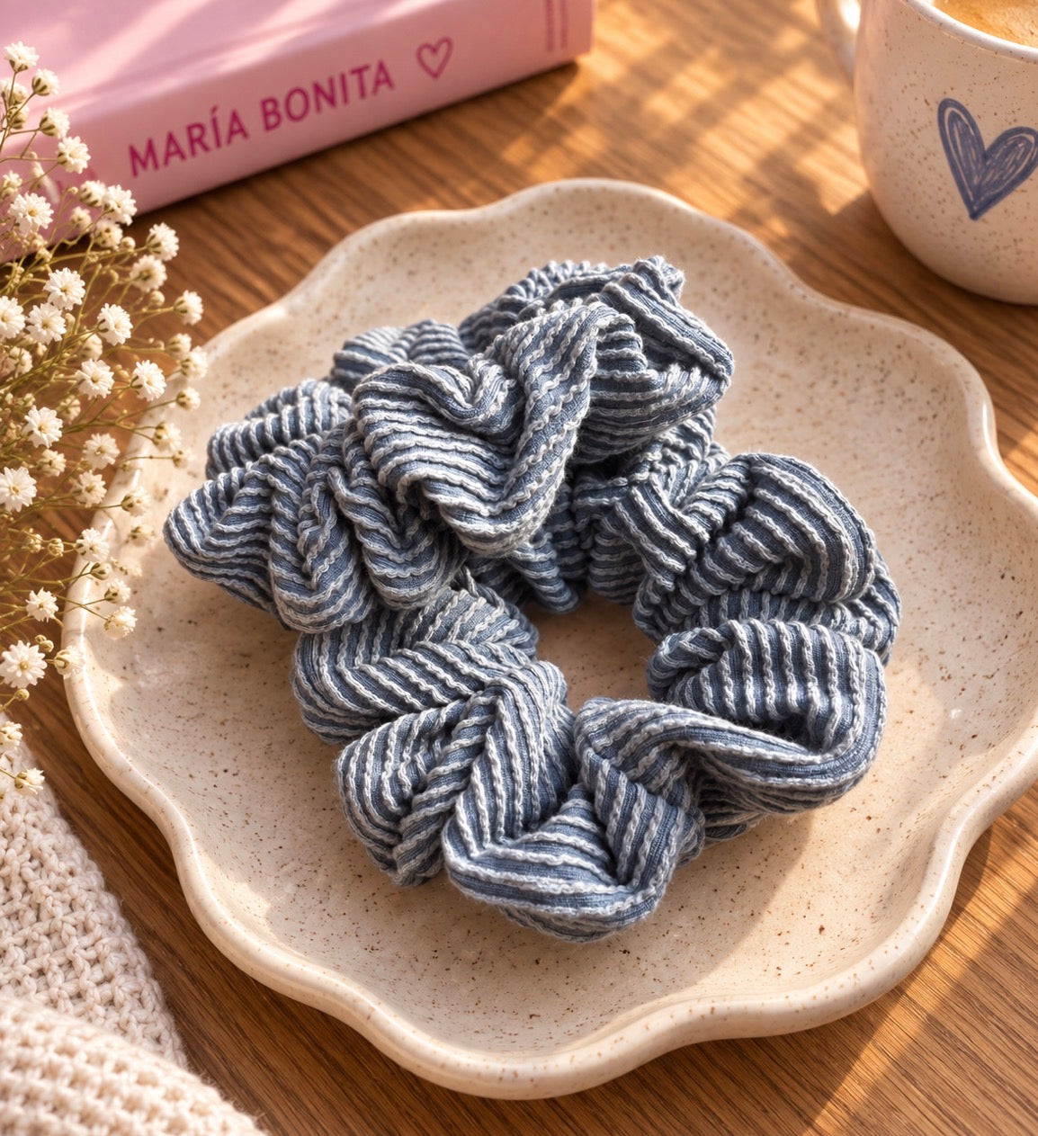 Chouchou bleu jean clair XL