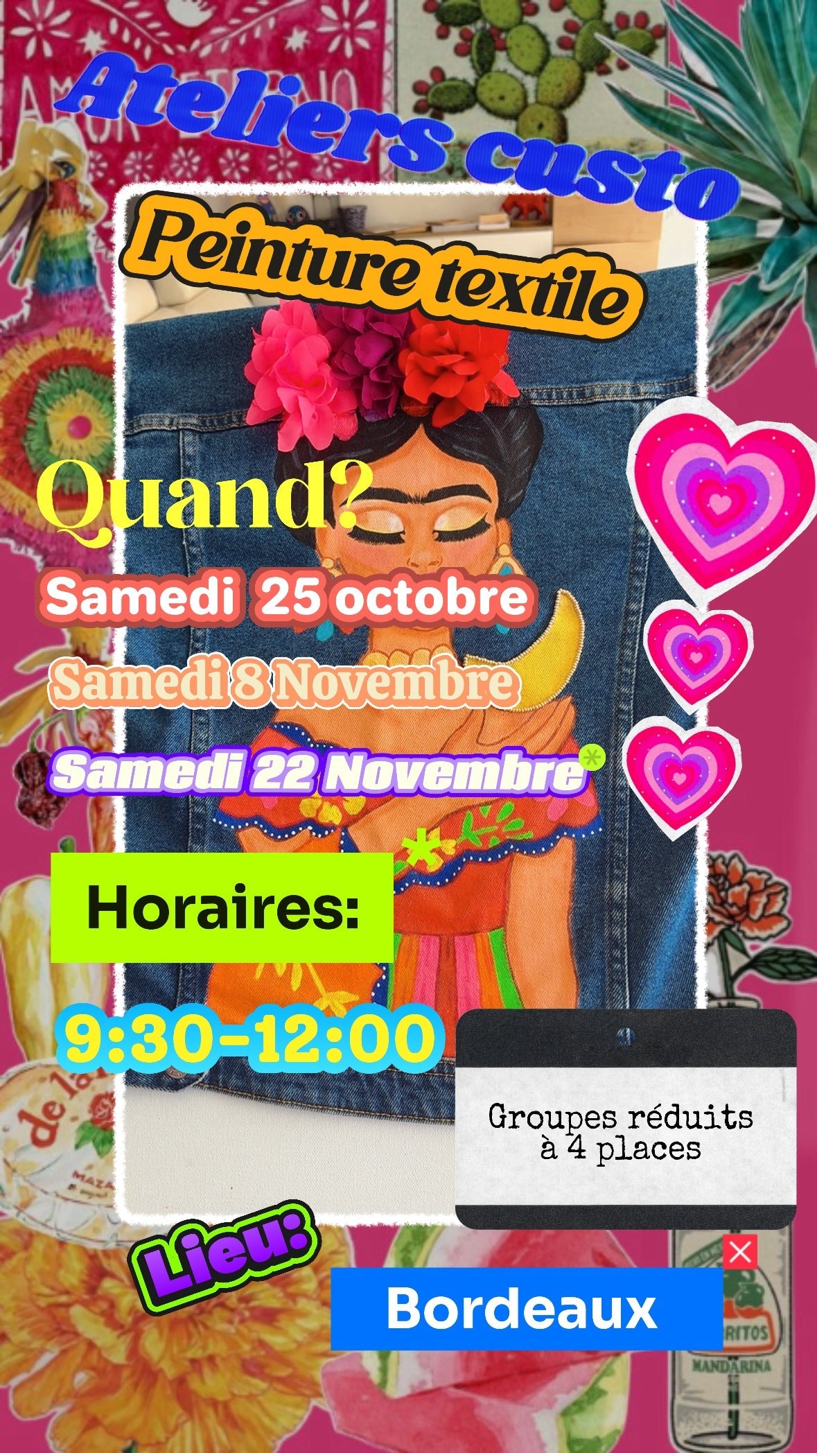 Ateliers custo "Peinture Textile"