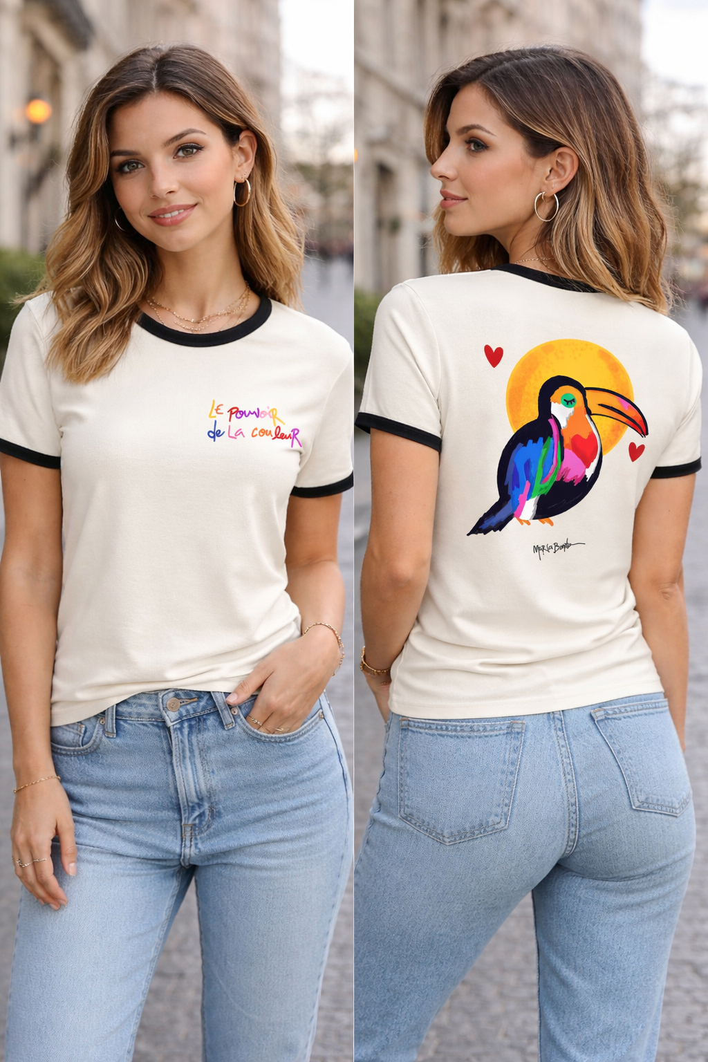T-shirt regular fit "Le pouvoir de la couleur (Toucan)"