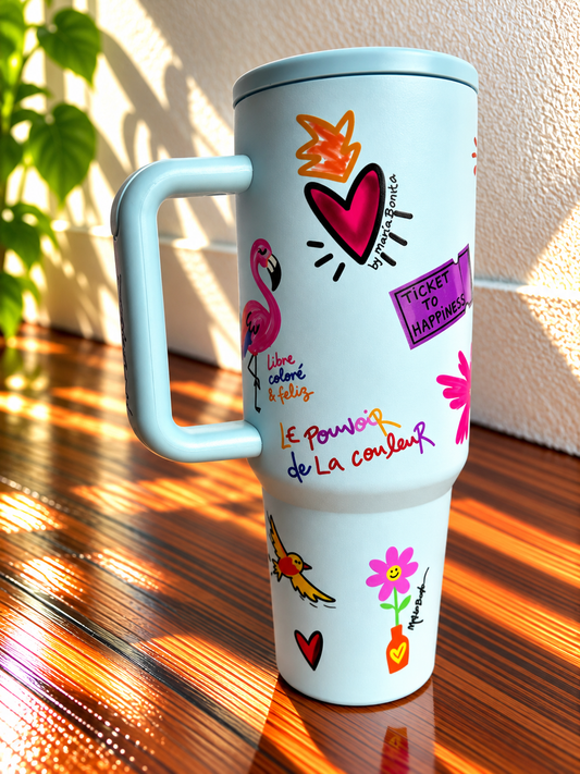 Gourde isotherme personnalisée 1,2 L – Stickers waterproof