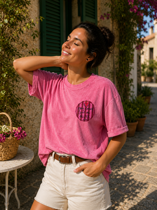 T-shirt oversize éponge "Mon coeur sait où aller"