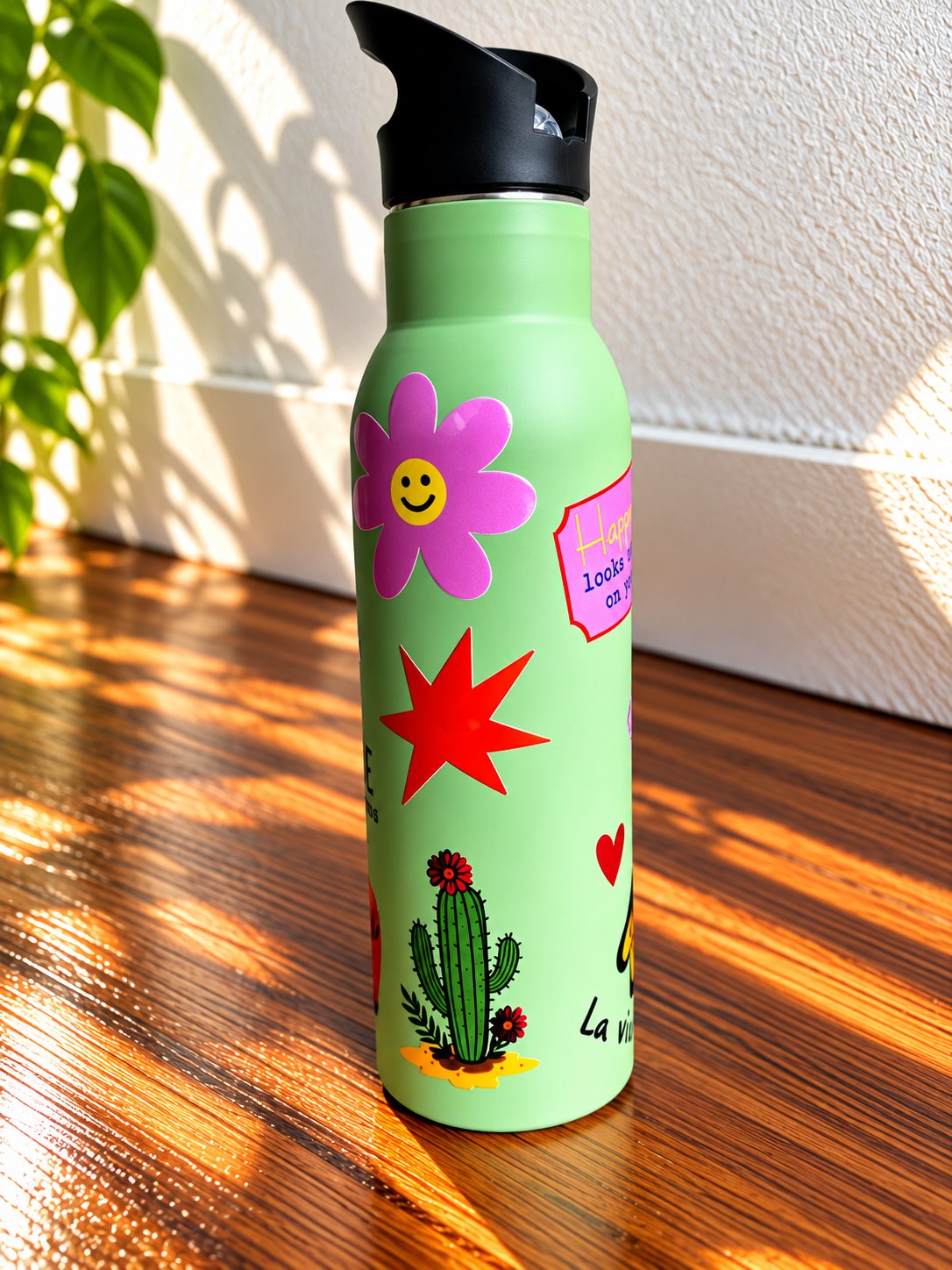 Gourde isotherme personnalisée 0,5 L  – Stickers waterproof