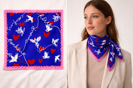 Foulard "Le coeur en vol"