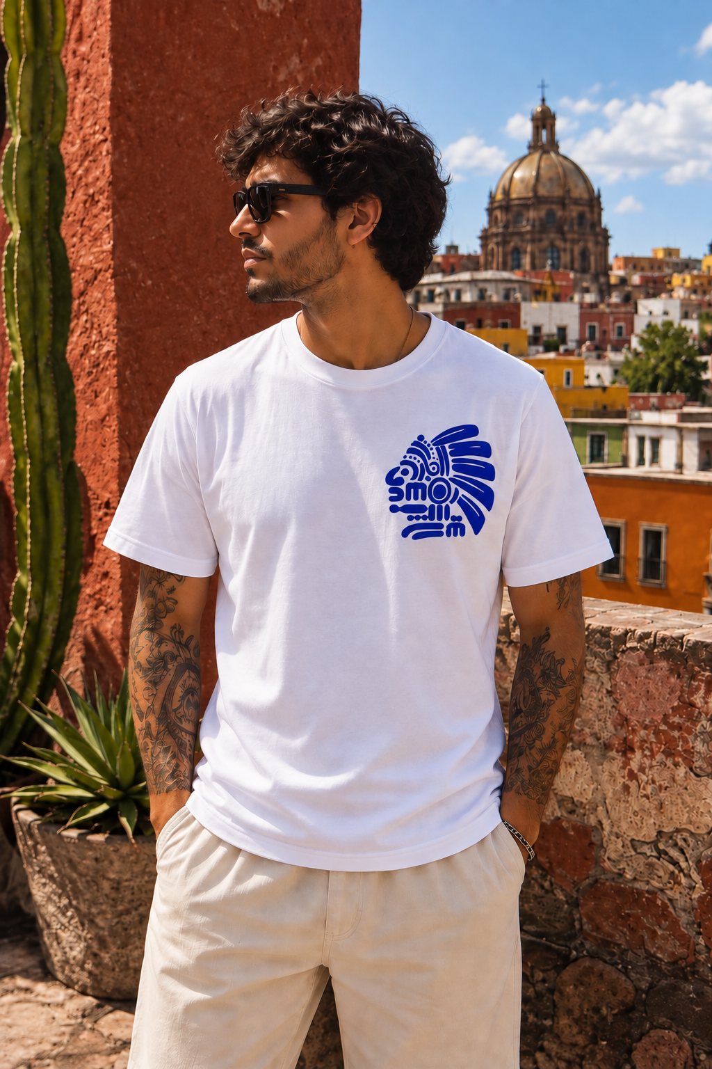 T-shirt "Ni de aquí ni de allá' sérigraphie homme