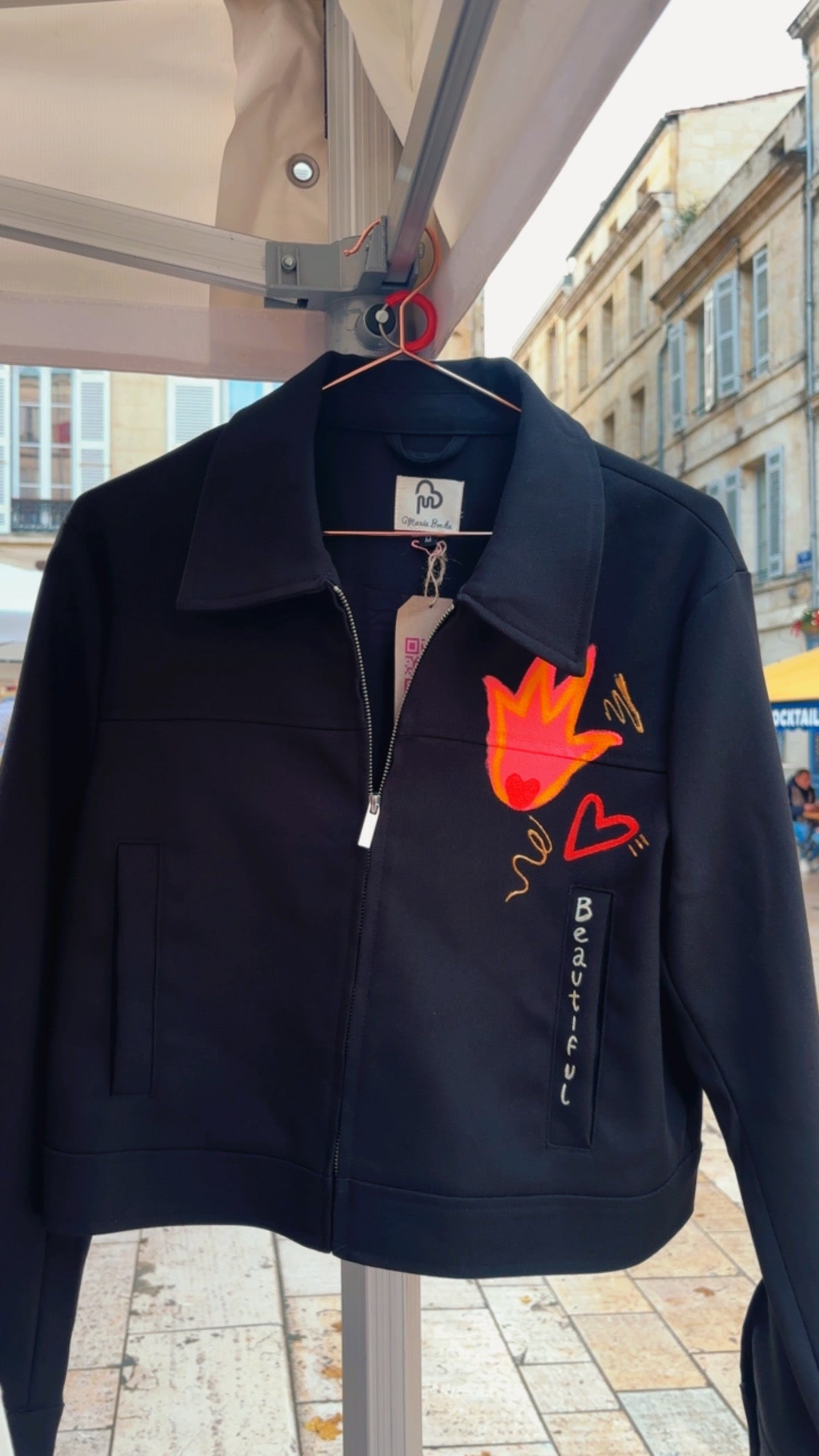 Veste Personnalisée "Flow with your soul" (colibri)