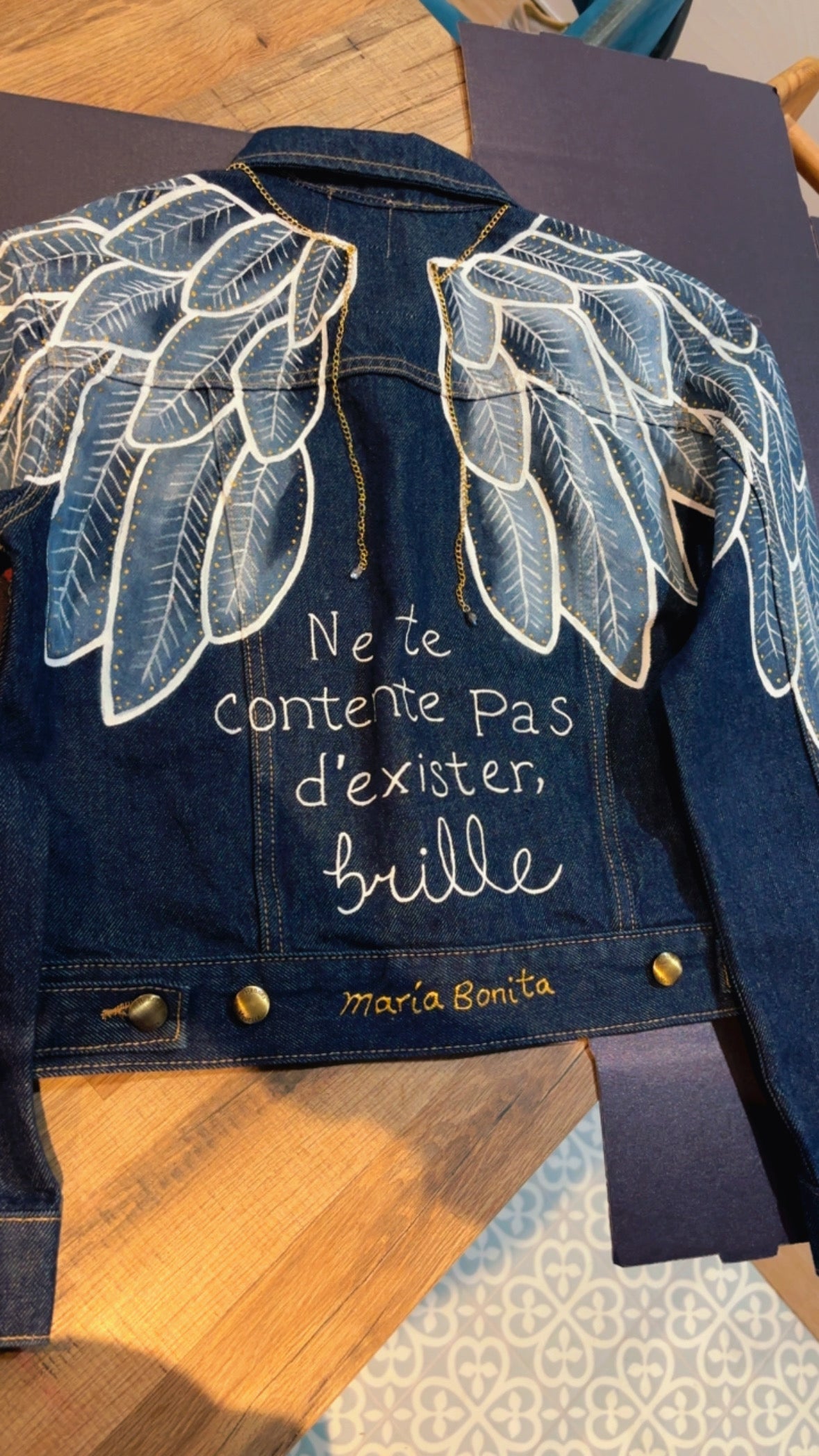 Veste personnalisée "ailes d'ange"