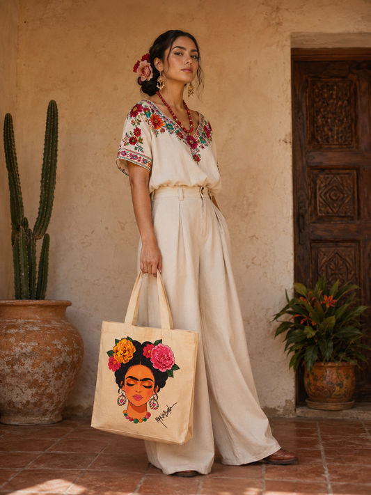 Totebag Frida Kahlo (sans appliques)