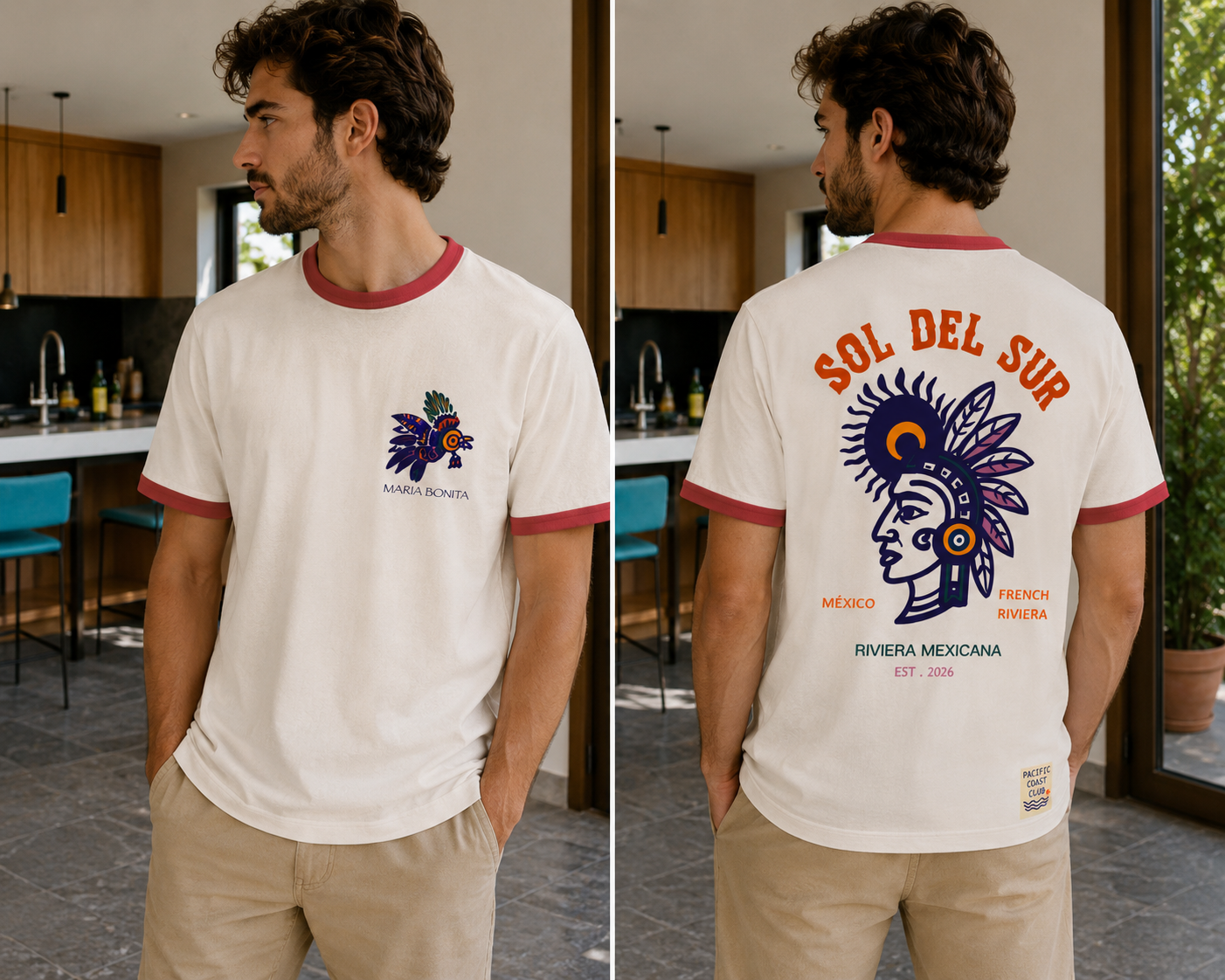 T-shirt regular fit "Sol del sur" homme