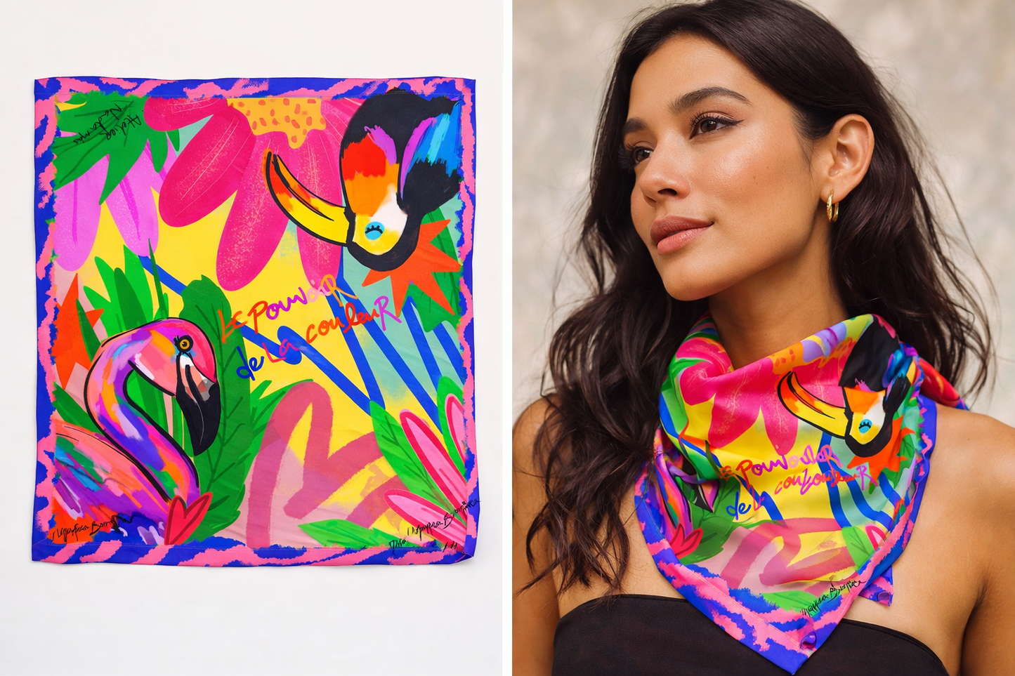 Foulard "El jardín tropical de María Bonita"