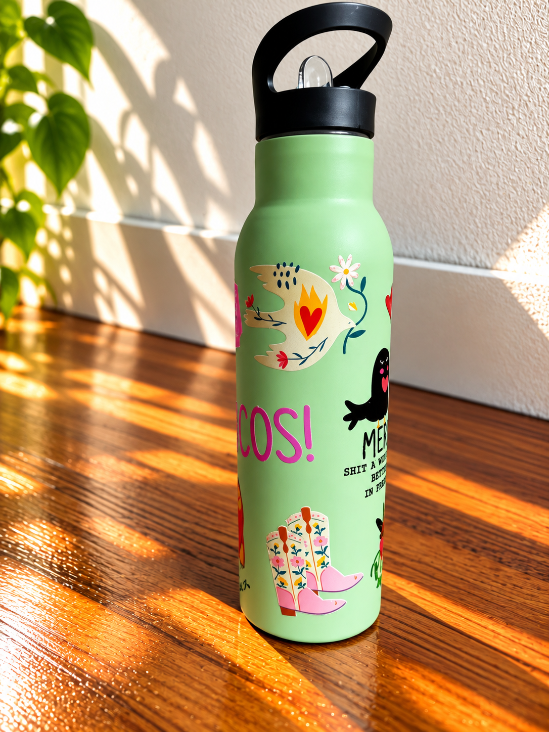 Gourde isotherme personnalisée 0,5 L  – Stickers waterproof