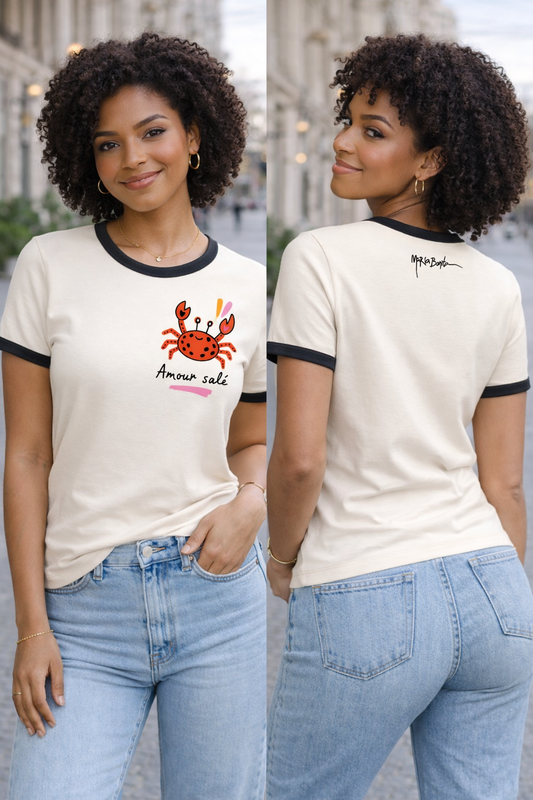 T-shirt regular fit "Amour Salé"