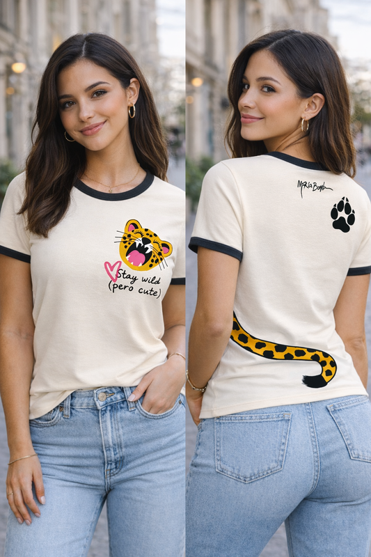 T-shirt regular fit "Stay wild (pero cute)"