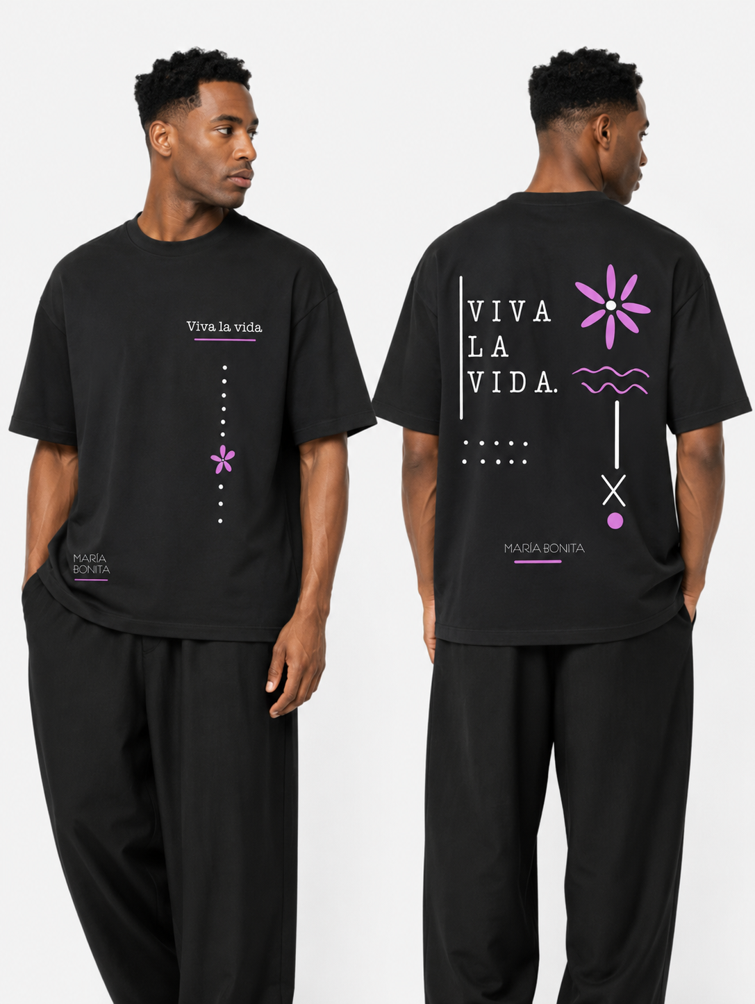 T-shirt Oversize "Viva la vida" homme