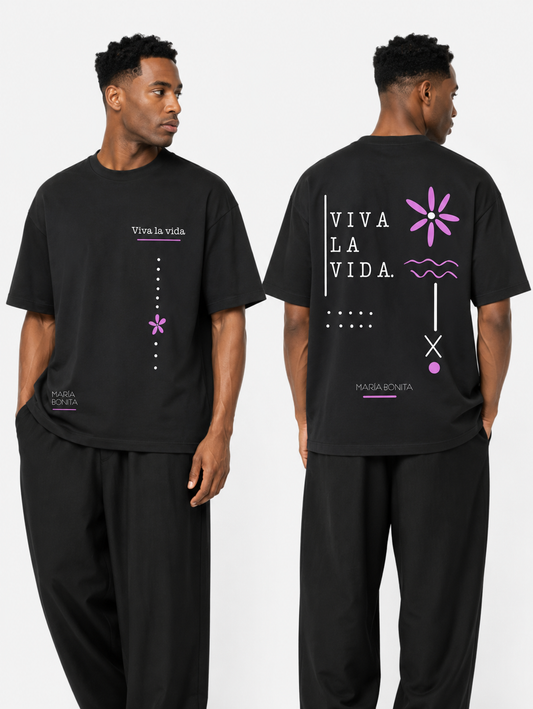 T-shirt Oversize "Viva la vida" homme