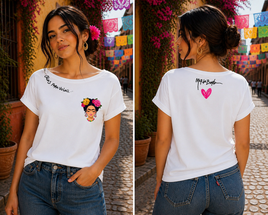 T-shirt manches à revers "Dulce vida"