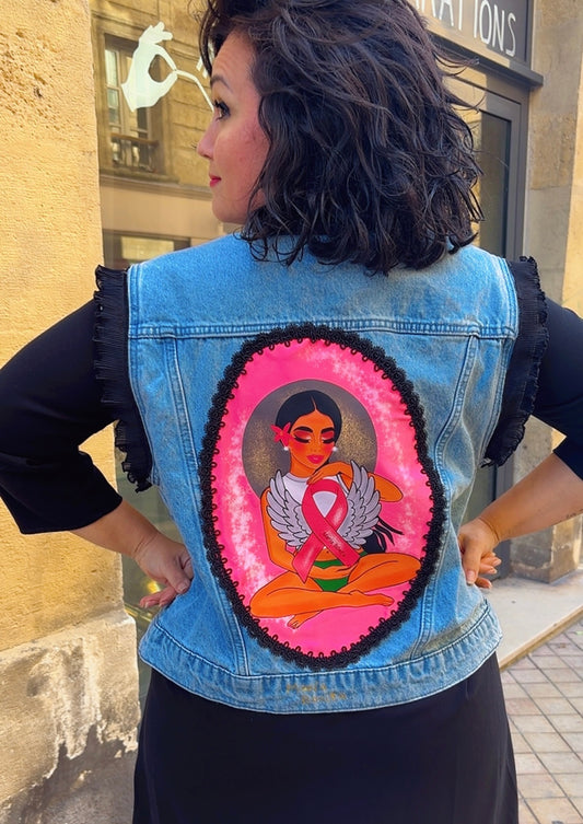 Veste sans manches personnalisée "Octobre Rose"
