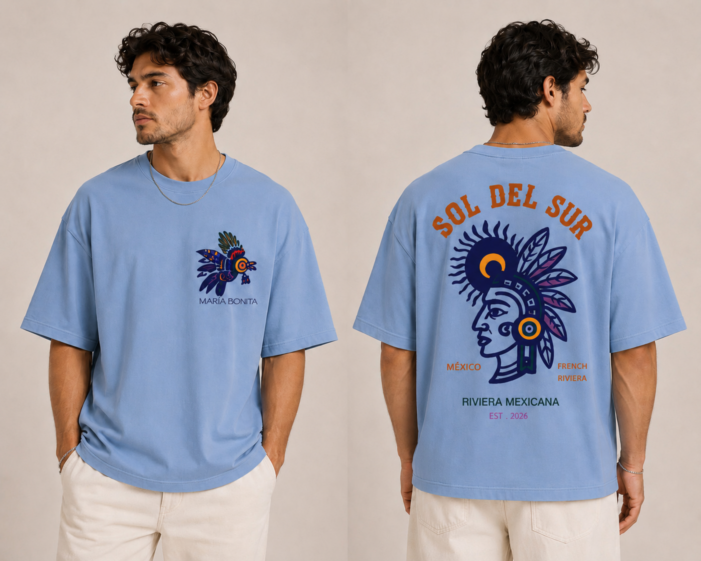 T-shirt Oversize "Sol del sur" homme