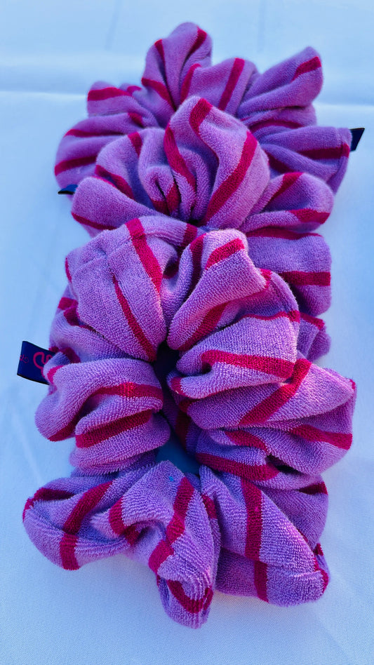 Chouchou éponge violet-fuchsia XL- 16 cm