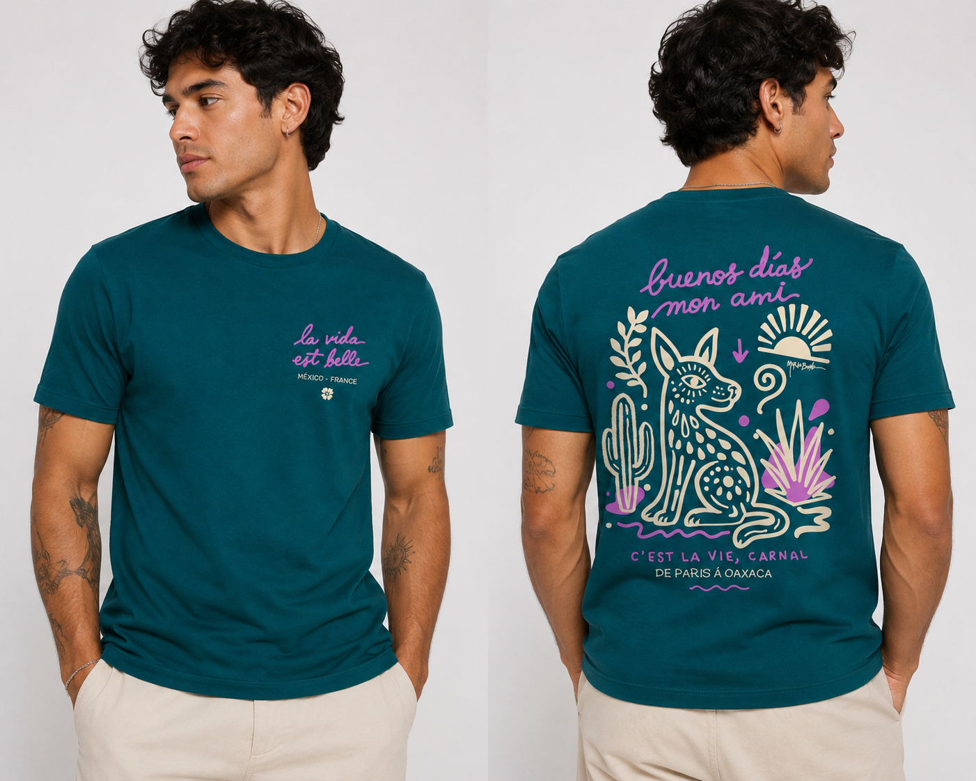 T-shirt regular fit "La Vida est belle" homme