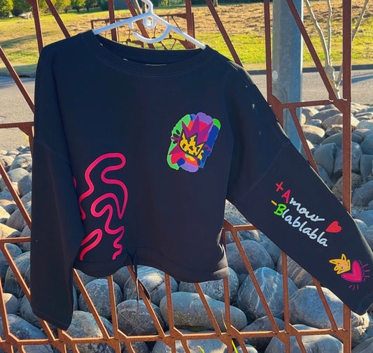 Sweat Shirt +Amour black