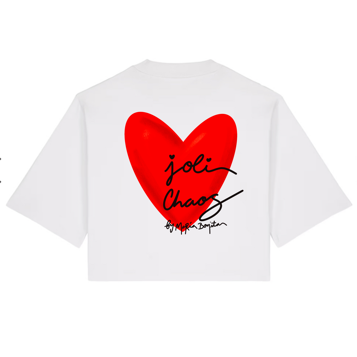 T-shirt Col rond coupe boxy "Joli Chaos"