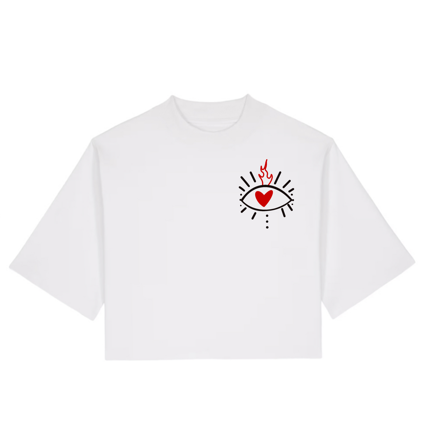 T-shirt Col rond coupe boxy "Joli Chaos"