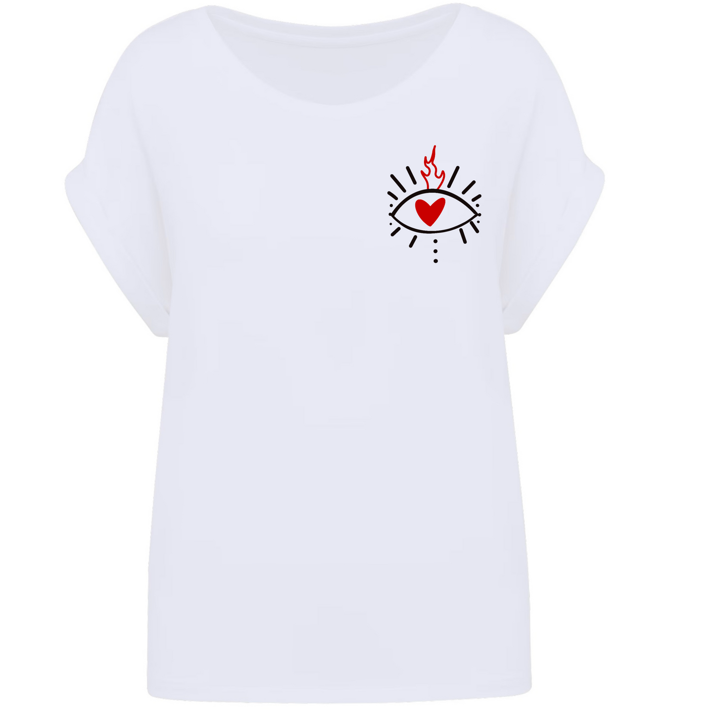 T-shirt manches à revers "joli chaos"
