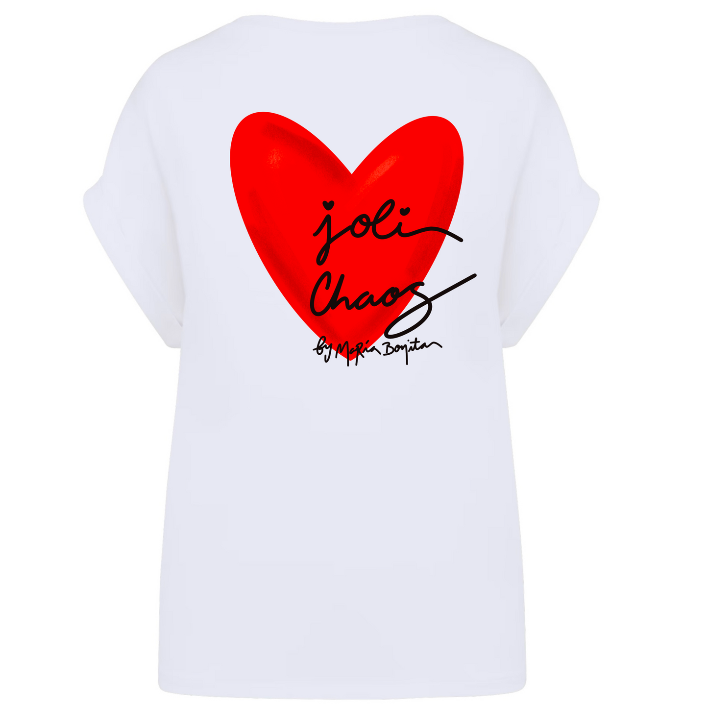 T-shirt manches à revers "joli chaos"
