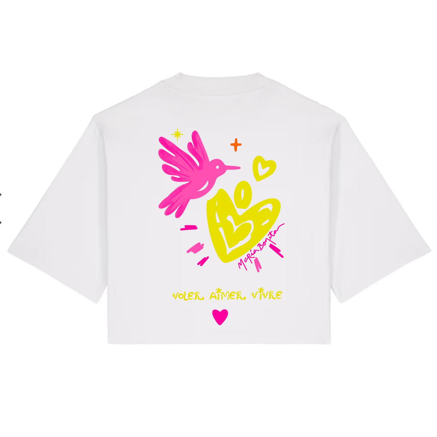 T-shirt Col rond coupe boxy "El vuelo de María"