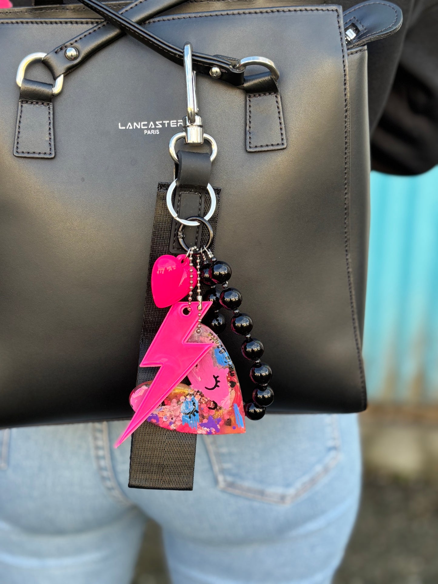 Grigri Porte clé "coeur coloré"