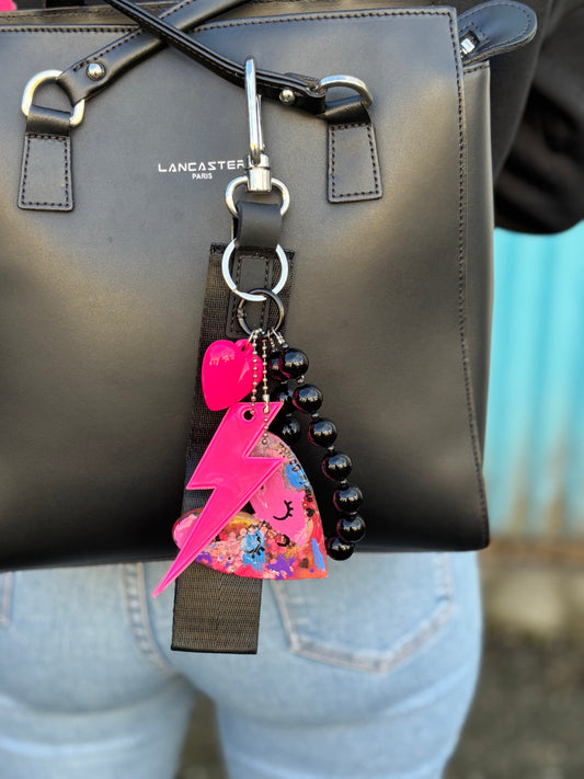 Grigri Porte clé "coeur coloré"