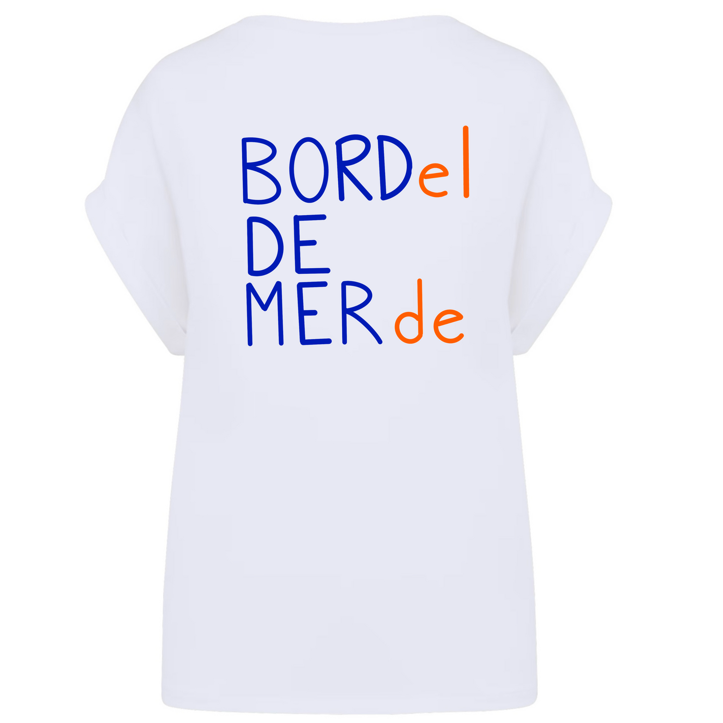 T-shirt manches à revers "BORD DE MER"