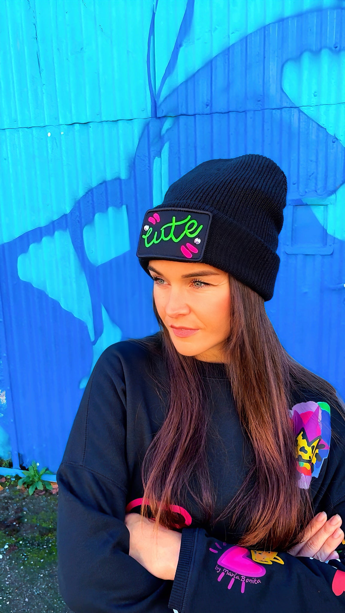 Bonnet avec patch amovible "Cute"