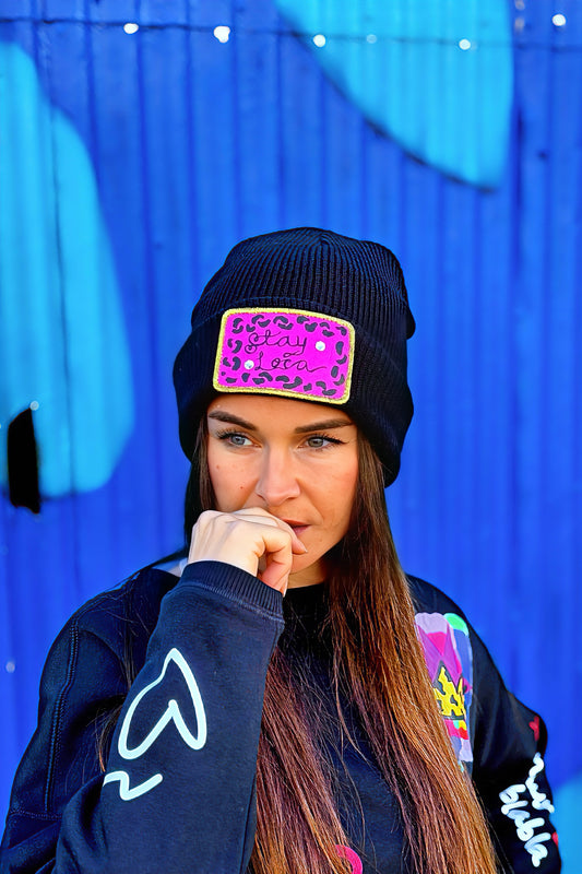 Bonnet avec patch amovible "Stay loca"