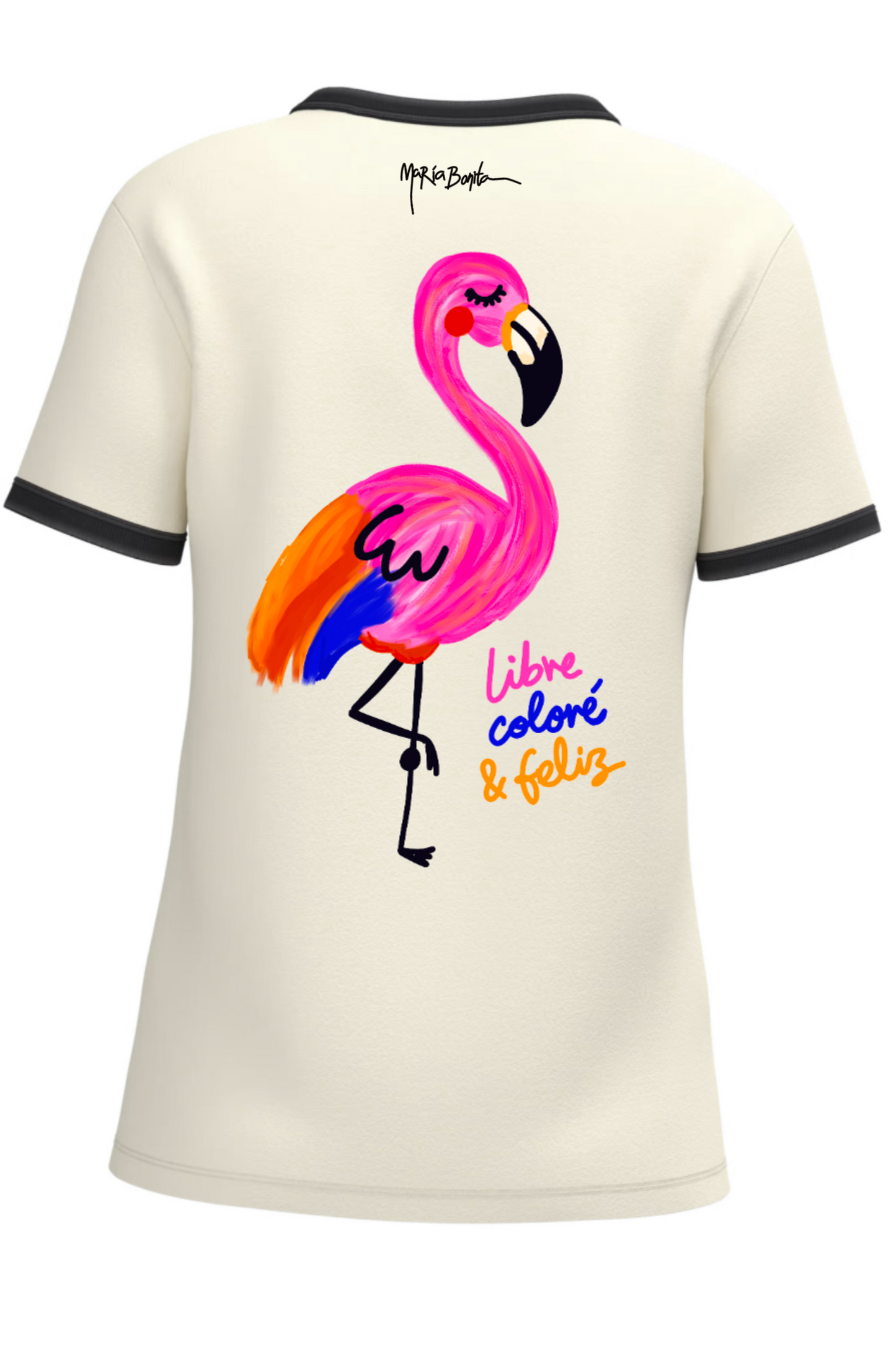 T-shirt regular fit "Le pouvoir de la couleur (flamant rose)"