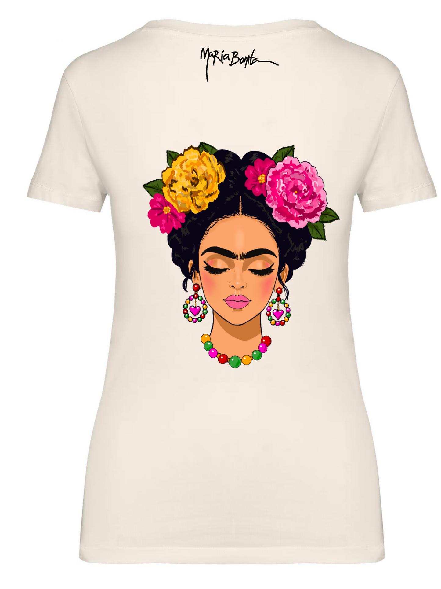 T-shirt Col V "Corazón libre"