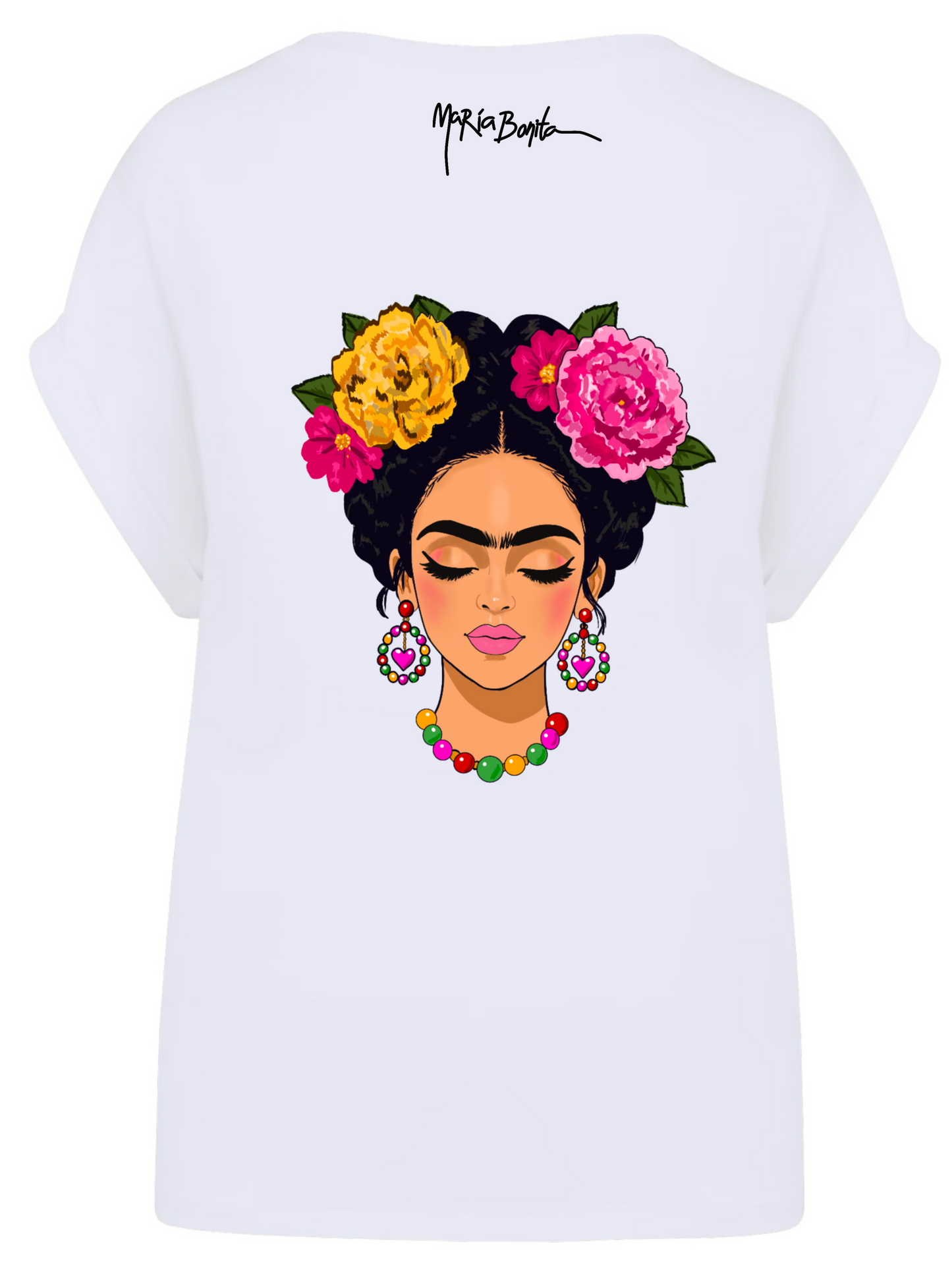 T-shirt manches à revers "La musa"