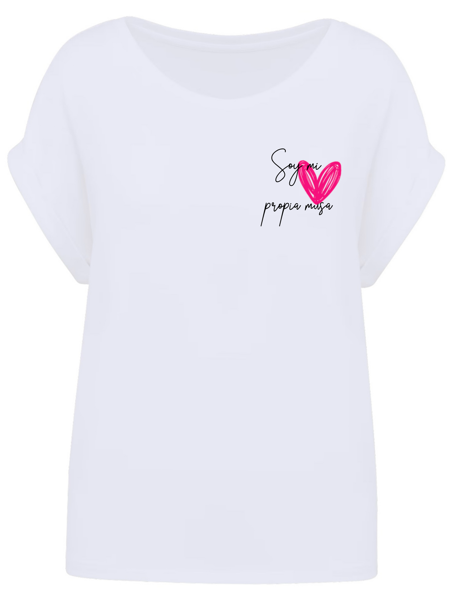 T-shirt manches à revers "La musa"