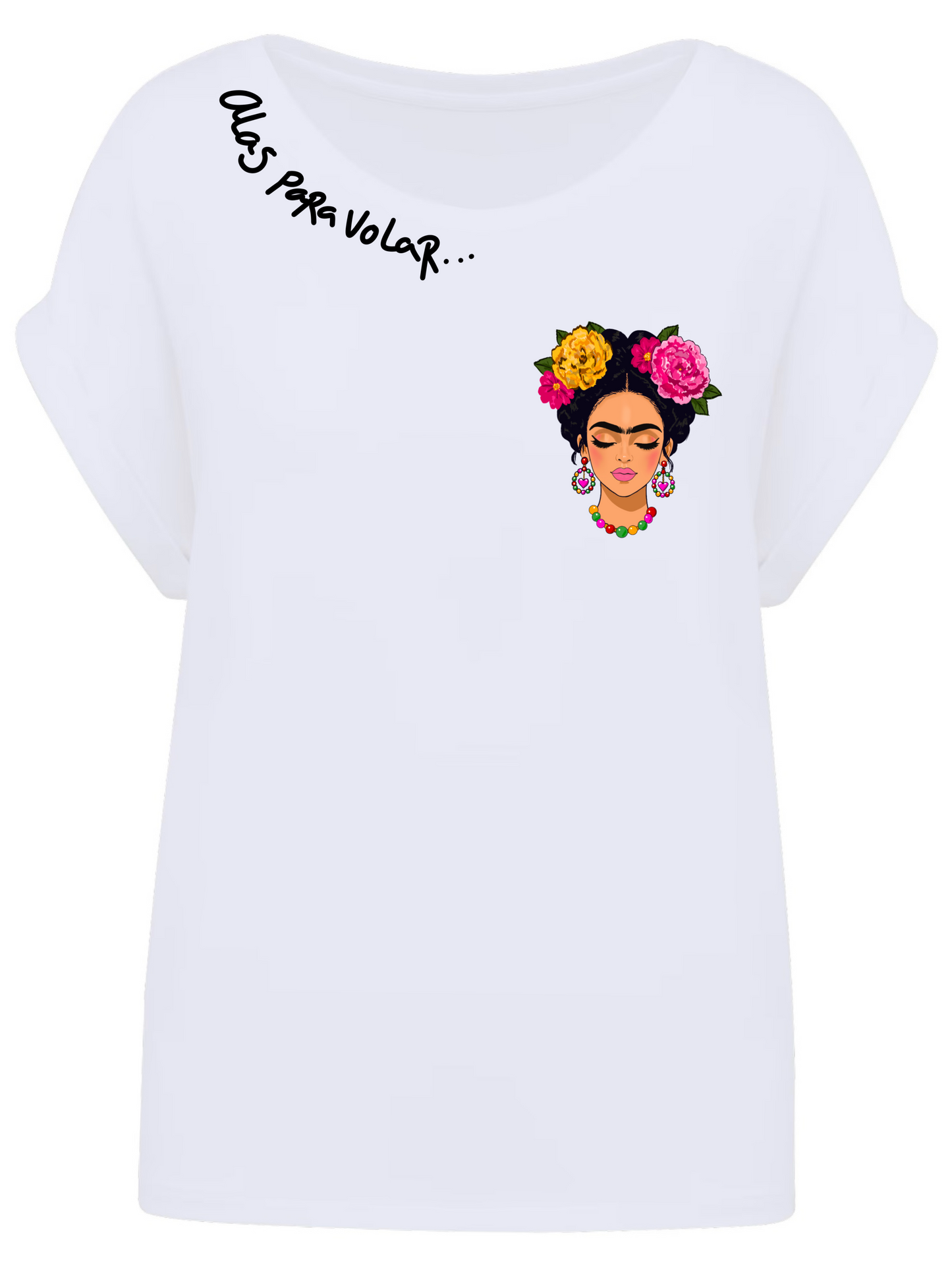 T-shirt manches à revers "Dulce vida"